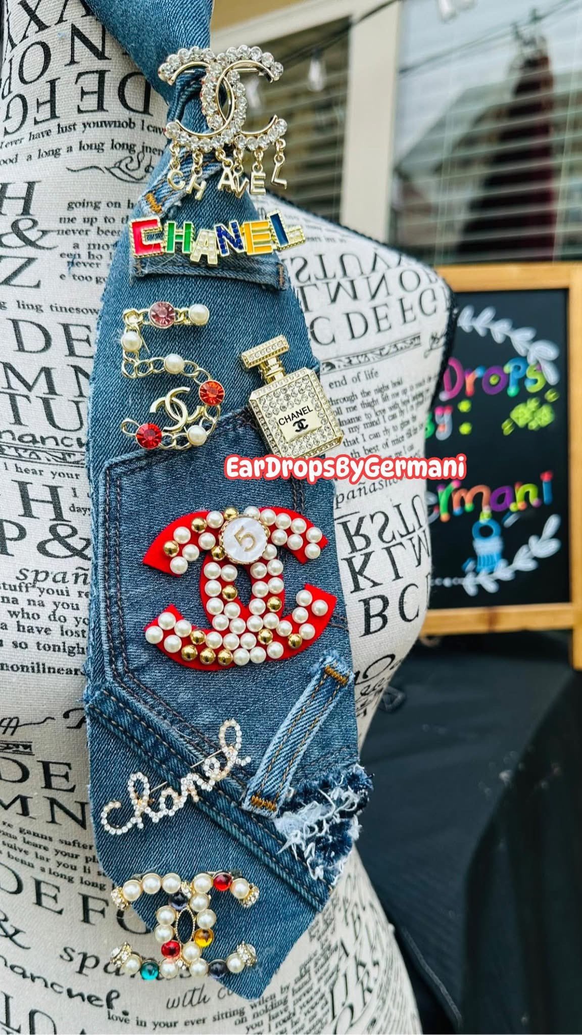 Elegant Denim Junk Necktie Necklace