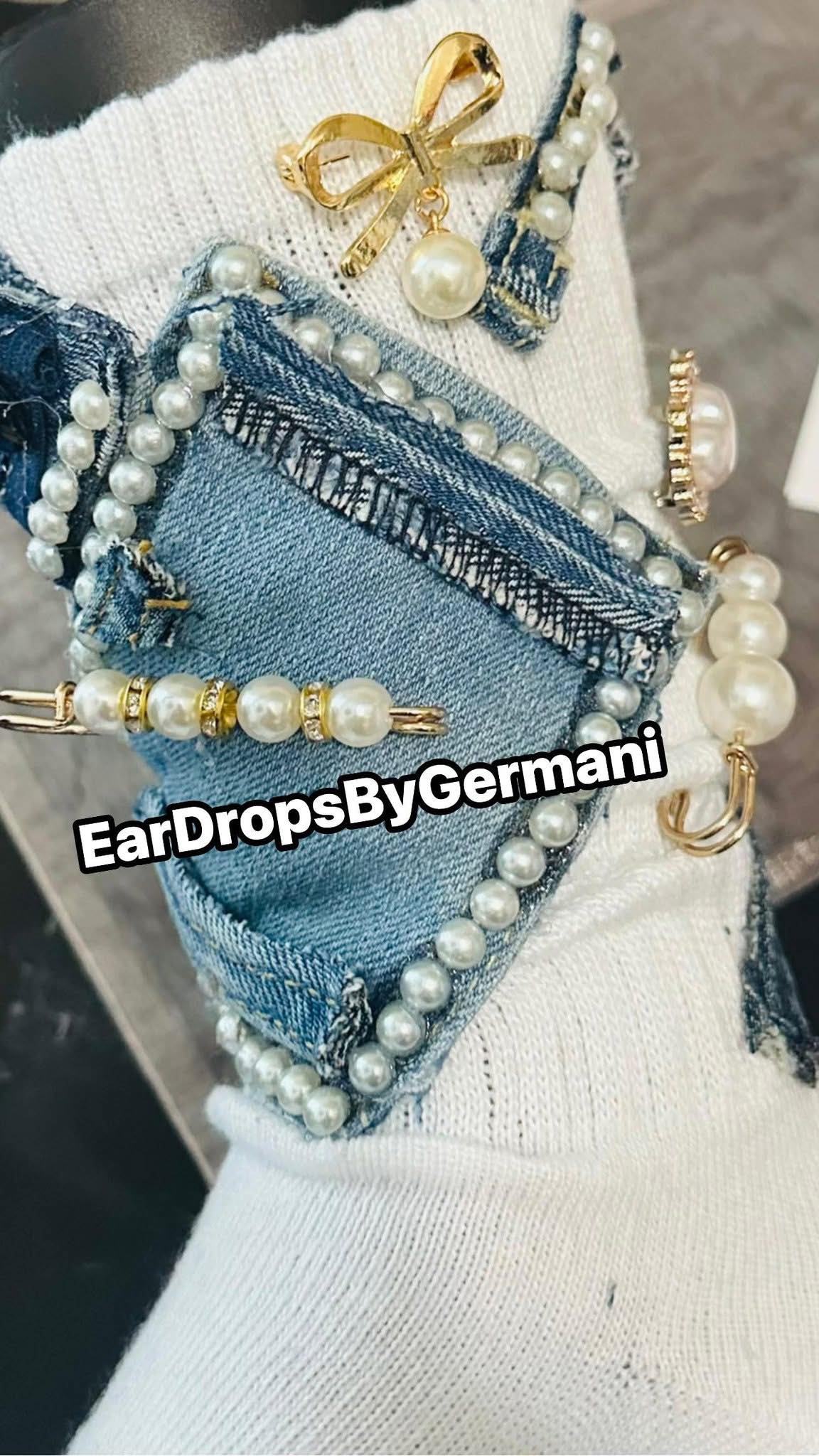 Denim & Pearls  Junk Socks / Denim Charm Socks