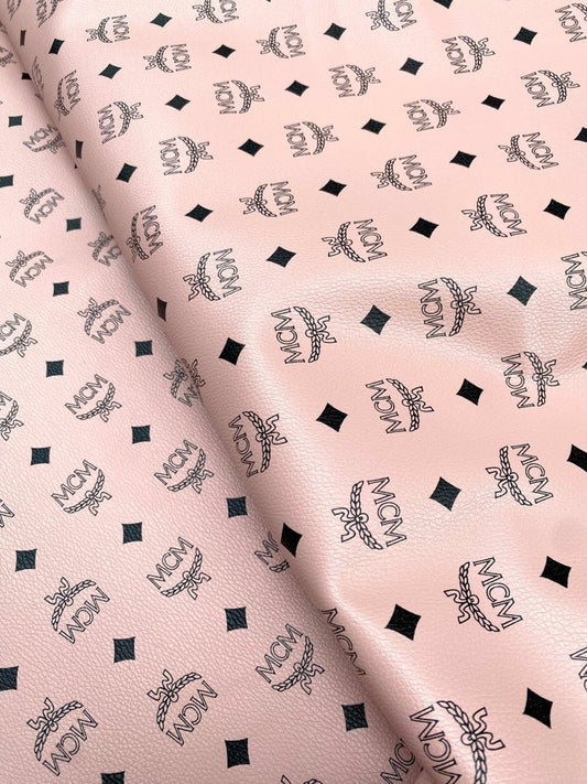 Light Pink MCM Vinyl  Leather Fabric DIY