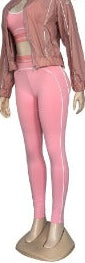 Alo Pink  Yoga 3 pc Set (top, leggings, & jacket)
