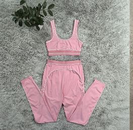 Alo Pink  Yoga 3 pc Set (top, leggings, & jacket)